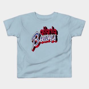 Atlanta Braves 3D - Hank Aaron era 1970s Logo Kids T-Shirt